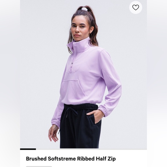 Lululemon brushed soft stream ribbed half zip size 6 - Picture 1 of 1